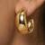 Chunky gold dome tube hoop earrings