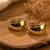 Chunky gold dome tube hoop earrings