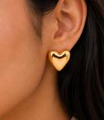 Metallic gold stud earrings