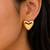 Metallic gold stud earrings