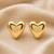 Metallic gold stud earrings
