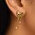 Metallic gold molten drip sculptural stud earrings