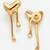 Metallic gold molten drip sculptural stud earrings