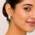Silver ribbed leaf drop earrings