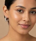 Silver crystal hoop earrings