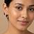 Silver crystal hoop earrings