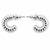 Silver crystal hoop earrings