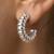 Silver crystal hoop earrings