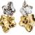 Metallic gold dual tone earrings