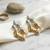 Metallic gold dual tone earrings