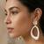 Metallic gold stud with drop earrings