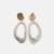 Metallic gold stud with drop earrings
