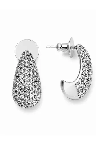 Silver plated stud earrings