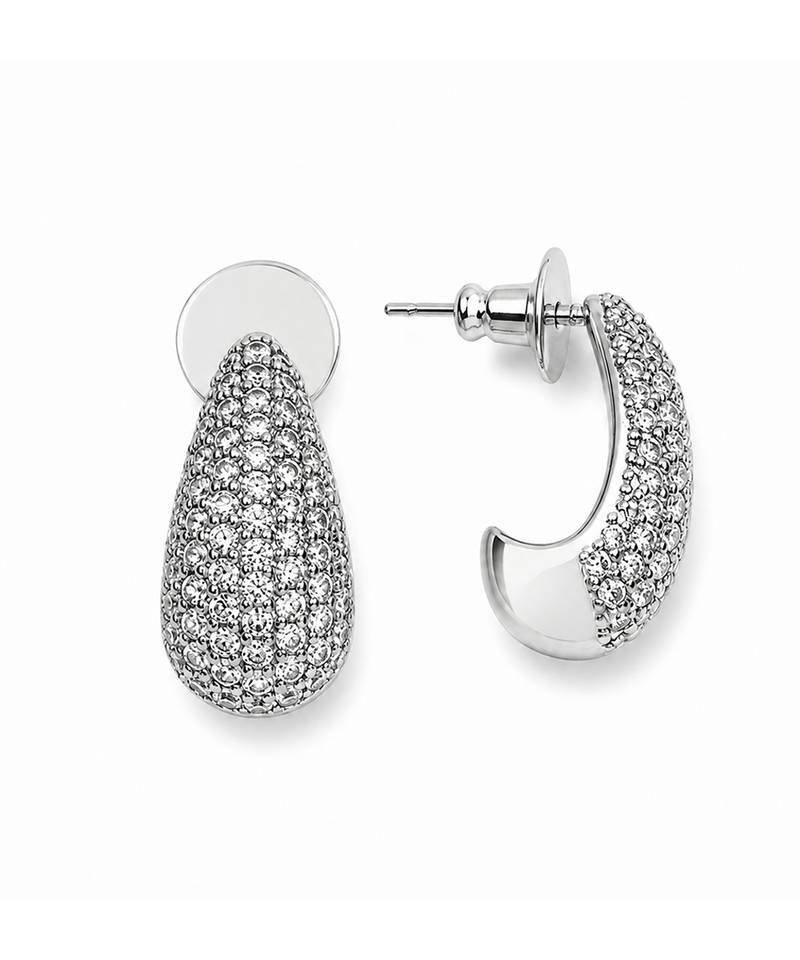 Silver plated stud earrings