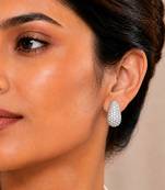 Silver plated stud earrings