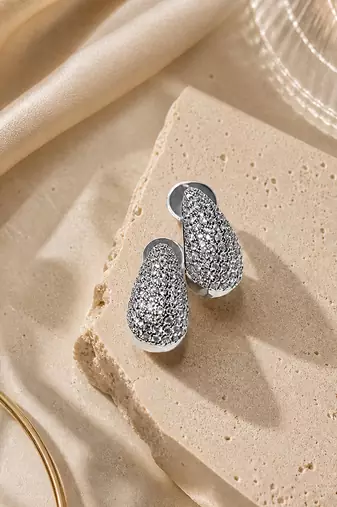 Silver plated stud earrings