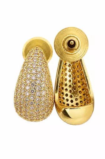 Gold plated teardrop earrings