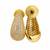 Gold plated teardrop earrings