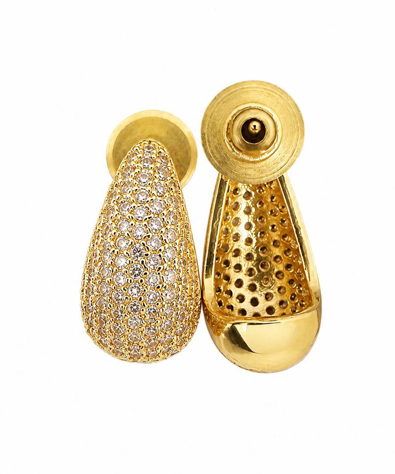 Gold plated teardrop earrings