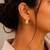 Gold plated teardrop earrings