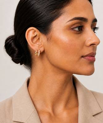 Gold plated teardrop earrings 1