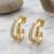 Gold plated teardrop earrings
