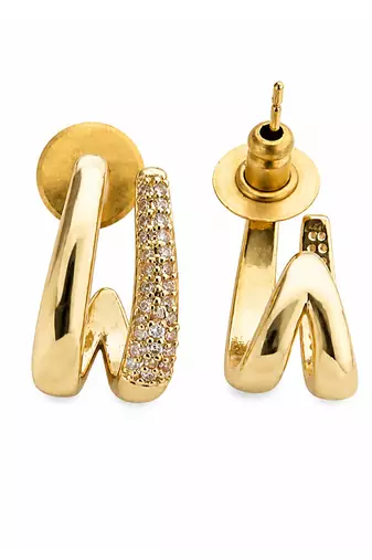 Gold plated teardrop earrings