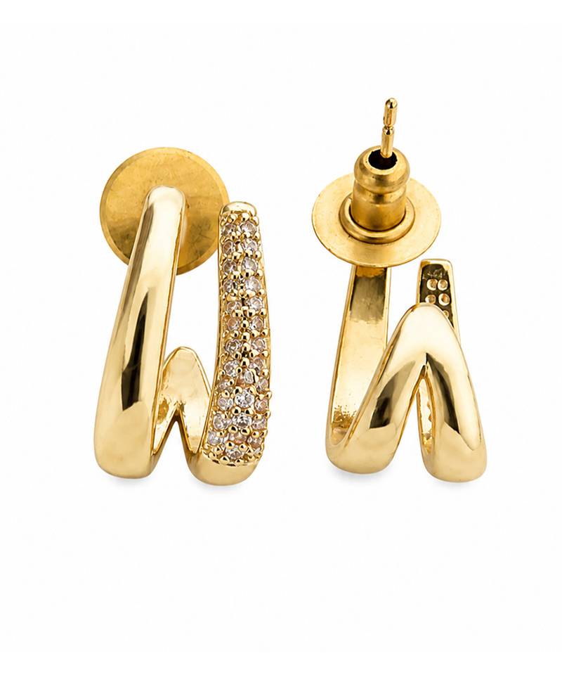 Gold plated teardrop earrings