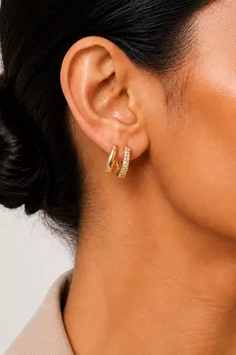 Gold plated teardrop earrings