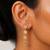 Gold plated linear drop earrings