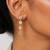 Gold plated linear drop earrings