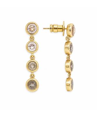 Gold plated linear drop earrings 4