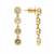 Gold plated linear drop earrings