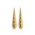 Silver gold polished cone drop earrings
