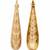 Silver gold polished cone drop earrings