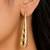 Silver gold polished cone drop earrings