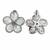 Silver plated flower stud earrings