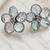 Silver plated flower stud earrings