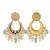 Gold plated multicolor kundan earrings