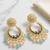 Gold plated multicolor kundan earrings