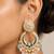 Gold plated multicolor kundan earrings