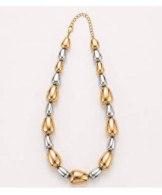 Metallic dual tone multicolor necklace 2