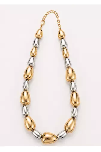 Metallic dual tone multicolor necklace