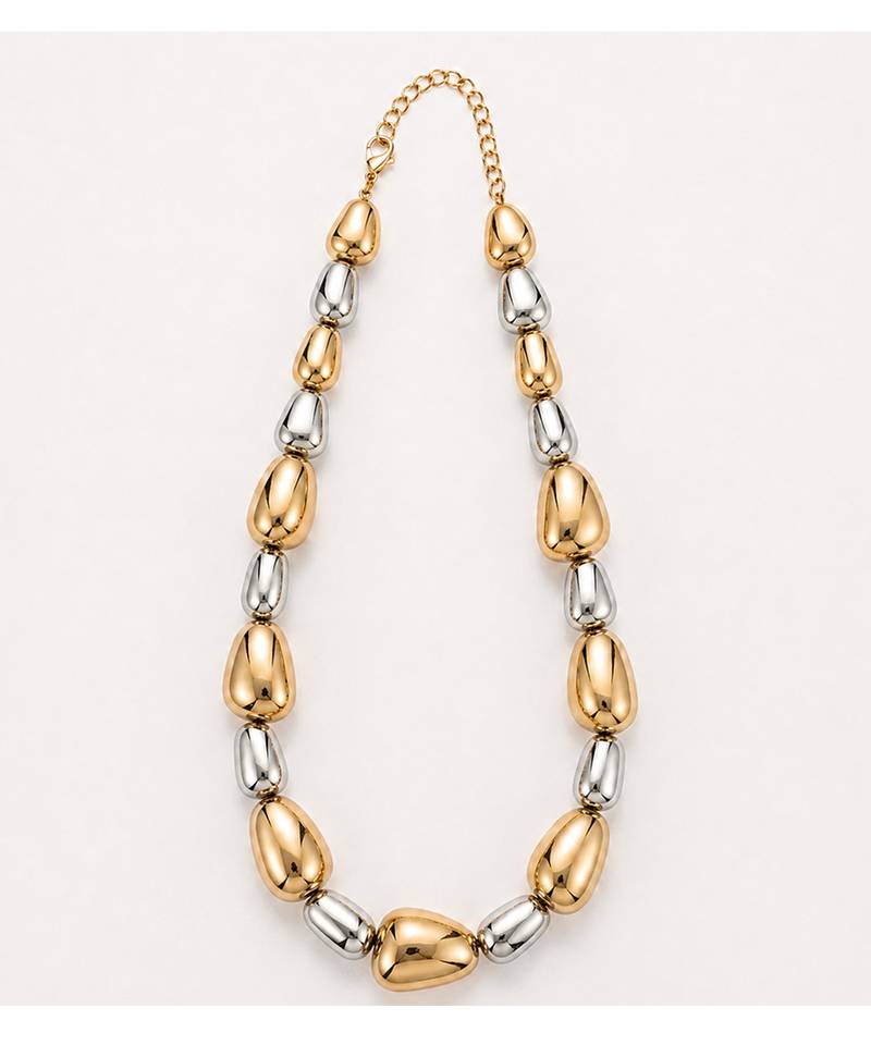 Metallic dual tone multicolor necklace