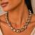 Metallic dual tone multicolor necklace