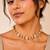 Gold plated bead statement necklace
