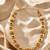 Gold plated bead statement necklace