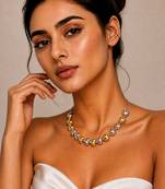 Metallic dual tone multicolor heart necklace