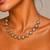 Metallic dual tone multicolor heart necklace