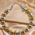 Metallic dual tone multicolor heart necklace